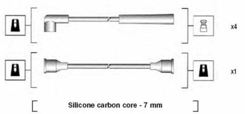 MAGNETI MARELLI Высоковольтные провода FORD ESCORT 1,3/1,4/1,6 -86