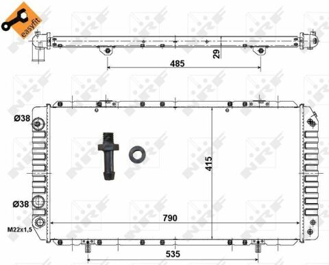 Радиатор охлаждения Citroen Jumper/Fiat Ducato/Peugeot Boxer 94- (+AC)