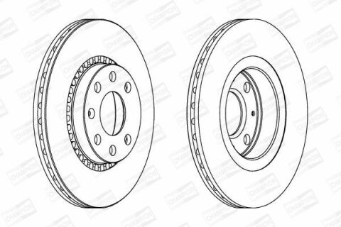 CHAMPION OPEL Тормозной диск передн.Astra/Corsa/Vectra/Tigra
