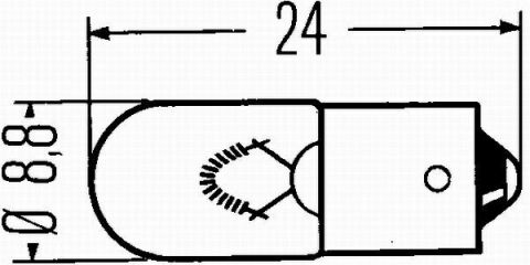 HELLA H, 2 W, 24 V, BA 9 s Автолампа