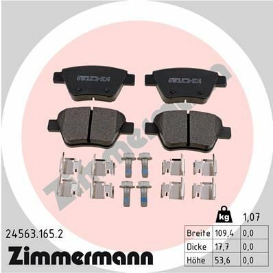 Тормозные колодки (задние) VW Caddy III/Golf VI/VII/Touran 10- (Bosch) (с аксессуарами)