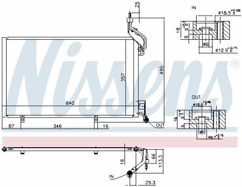 Конденсер FORD FIESTA VI (CCN) (12-) 1.6 EcoBoost