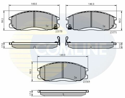 CBP3938 Comline - Гальмівні колодки до дисків