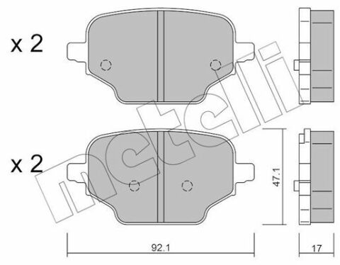 Колодки гальмівні (задні) Opel Combo 18-/Citroen Berlingo/Peugeot Partner 18-