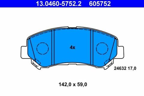 Колодки гальмівні (передні) Nissan Qashqai/X-Trail 07- (Akebono)