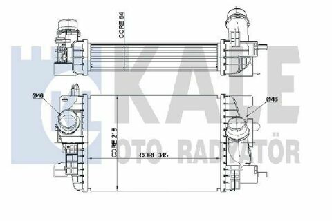 KALE OPEL Интеркулер Meriva B 1.3CDTI 10-