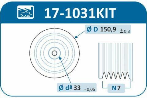 Шкив коленвала + шкив генератора Renault Megane/Laguna 2.0 16V 02- (7PK)