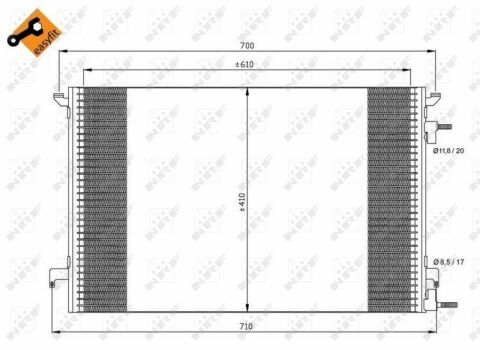 Радиатор кондиционера Opel Signum/Vectra 1.9-D 02-09