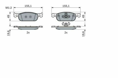 Колодки тормозные (передние) Renault Logan II/Clio IV/Sandero II 12-