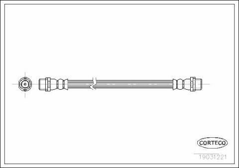 Шланг торм. задний DB412 (+ABS)  235mm