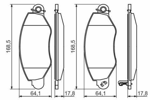Колодки гальмівні (передні) Ford Transit 2.0-2.4 00- (FWD) (Bosch) Колодки гальмівні (передні) Ford Transit 2.0-2.4 00- (FWD) (Bosch)