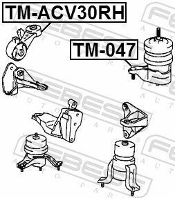 Подушка двигуна Camry 01-06 Пр.