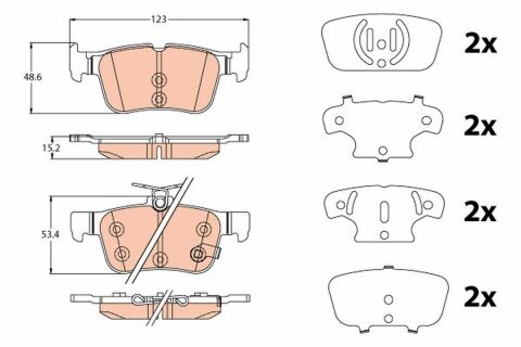 FORD Колодки гальм. зад. Mondeo, Galaxy, S-Max, 14- FORD Колодки гальм. зад. Mondeo, Galaxy, S-Max, 14-