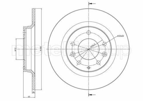 Диск тормозной (задний) Mazda 6 02-13/626 98-02/MX-5 05-14 (280x10) (с покрытием) (полный)