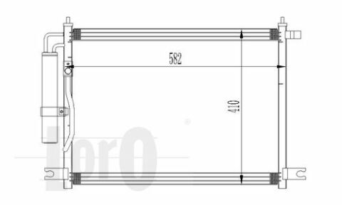 Радиатор кондиционера AVEO/KALOS 1.4 i 16V 02-