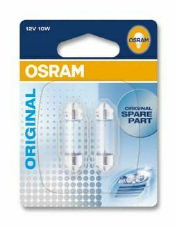 6411-BLI2 OSRAM ЛАМПА C10W 12V 10W SV8.5-8 BLI STANDARD