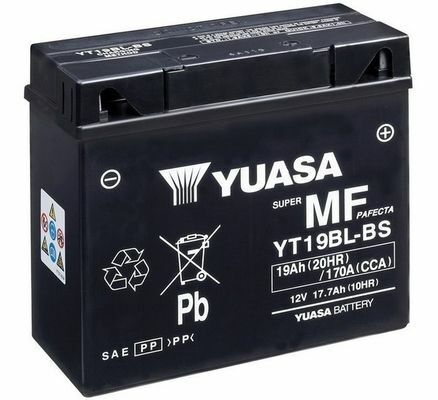 МОТО Yuasa 12V 19Ah MF VRLA Battery YT19BL-BS(сухозаряженный)