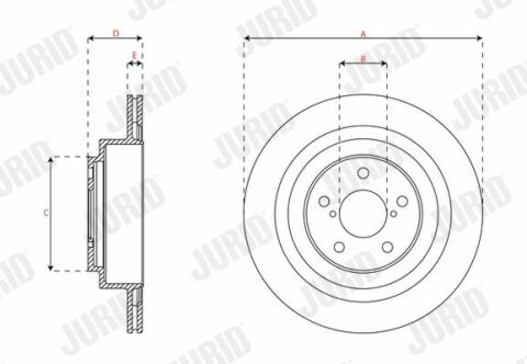 Диск тормозной impreza (gd) 2.5 и wrx awd 05-08, legacy iv (bp) 2.0 awd 05-09