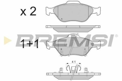 Гальмівні колодки пер. Toyota Yaris 05-(ATE)