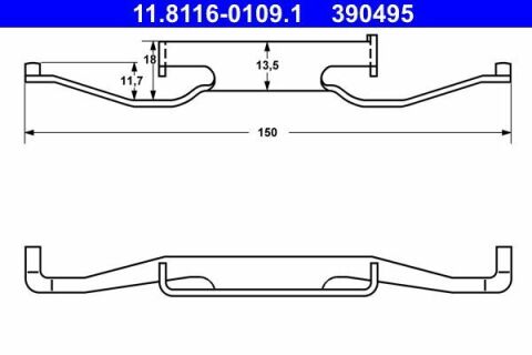 Планка супорта (переднього) прижимна BMW 3 (E36/E46)/Z3 (E36)/Z4 (E85) 1.6-3.0 90-09 (к-кт) M40/M43/M44/M47/M50/M51/M52/M54