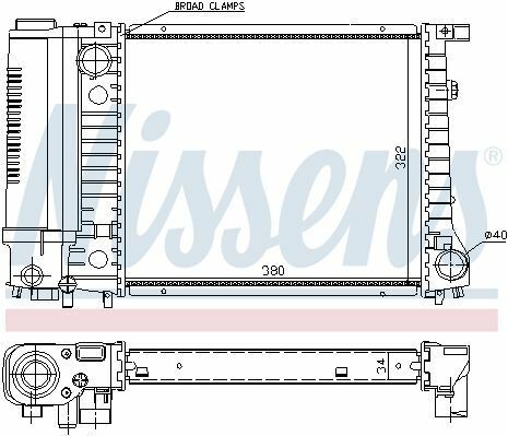 Радиатор BMW 3 E30(82-)316 i(+)[OE 1.719.024]
