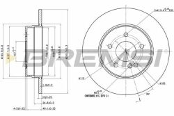 Тормозной диск зад. Mercedes W210 95-02 (290x10) Тормозной диск зад. Mercedes W210 95-02 (290x10)