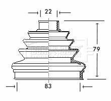 BCB2006 BORG & BECK - Пыльник приводного вала к-т
