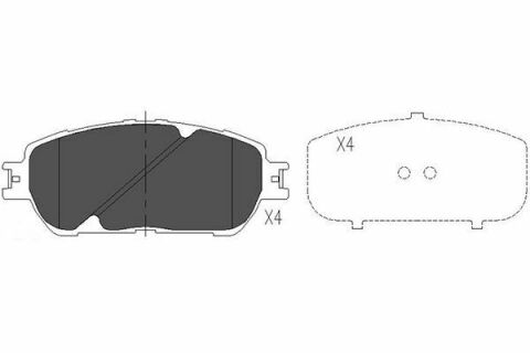 Тормозные колодки (передние) Toyota Camry/Lexus ES 01-08 (Акебоно)