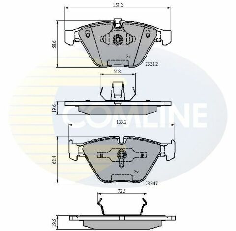 CBP02033 Comline - Тормозные колодки для дисков