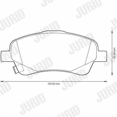 JURID TOYOTA Тормозные колодки передн.Avensis 03-