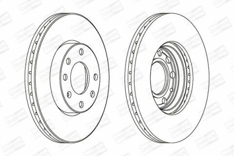 CHAMPION OPEL Диск тормозной вент. передний Astra F,G 95-