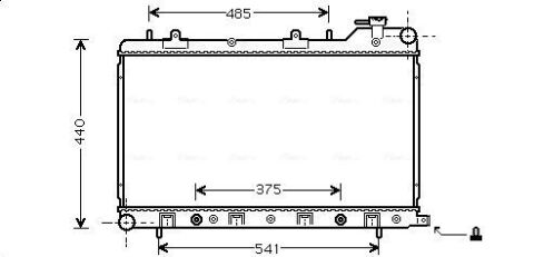 Радіатор охолодження SUBARU FORESTER (2002) 2.5