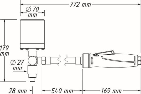 Інструмент для демонтажу форсунок (пневматичний)
