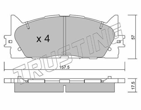 Комплект гальмівних накладок, дискове гальмо Комплект гальмівних накладок, дискове гальмо