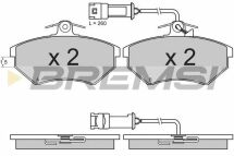 Тормозные колодки пер. Audi 80/100 78-96 (TRW) (119x70x19,6) с датчиком