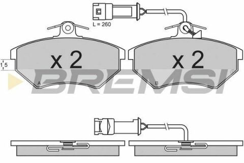 Тормозные колодки пер. Audi 80/90 84-87 (TRW) (118,9x69,5x16,3)