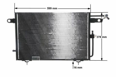 Радіатор кондиціонера Audi 100/A6 1.8-4.2 90-97 (388x572x20)