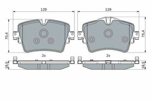 Колодки гальмівні (передні) BMW 2 (F45/F46)/5 (G30/F90)/X1(F48)/X2 (E39)/X3 (G01/F97) 13-