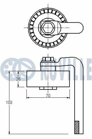 Ролик натяжной + кронштейн e46 318d