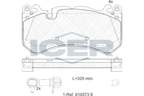 Колодки тормозные (передние) Audi A6 08-18/A7 13-18 (+датчики)