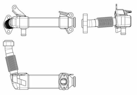 Радиатор рециркуляции ВГ BMW 3 (E46/E90/E91)/5 (E60/E61)/X5 (E70) 04-10 (M47/M57/N57)