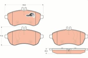 Тормозные колодки пер. MB W204 07-14 (TRW)