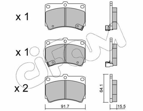 Колодки гальмові передні 323 89-, Kia MAZDA