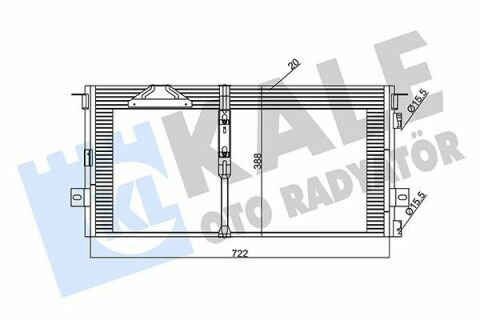 KALE CHRYSLER Радиатор кондиционера Grand Voyager III,Dodge Caravan 95-