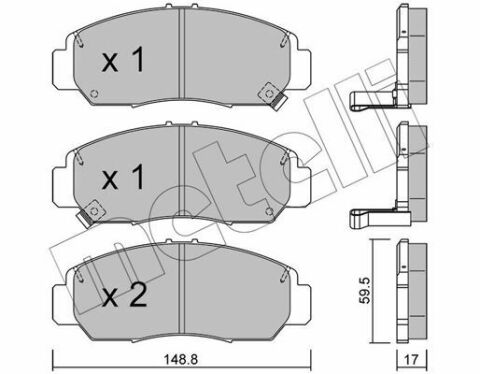 Колодки гальмівні (передні) Honda Civic VIII 06-/FR-V 04-/Accord VII 03-