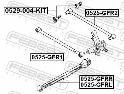 Рычаг подвески (задн./поперечная) Mazda 323 98-04