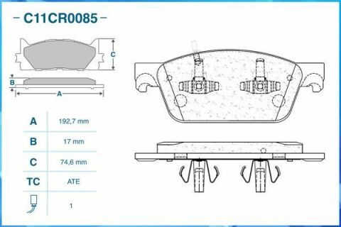 Комплект тормозных колодок, дисковый тормоз Комплект тормозных колодок, дисковый тормоз