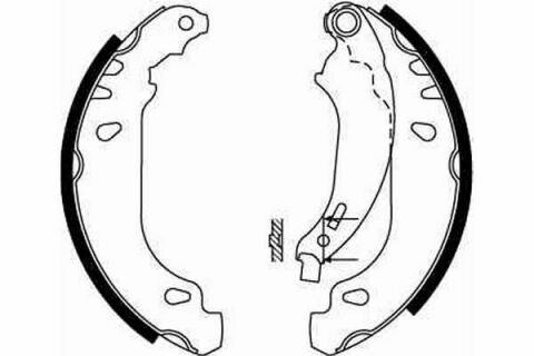 Барабанні гальмівні колодки (задні)