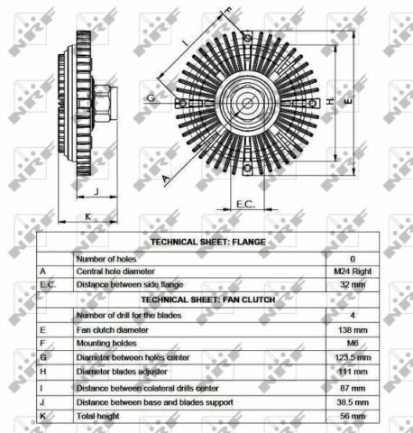 Муфта вентилятора Ford Transit 2.5D