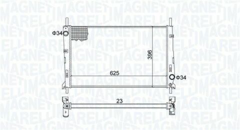 радиатор двигателя FORD COUGAR (EC) 2,0 16V MONDEO I/II/III (BAP, BFP, BNP, B5Y, GBP) 1,6I 16V 1,8I 16V 2,0I 16V